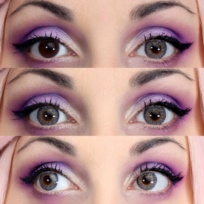 Grey colored contact lenses, coloured contact lenses, color contacts, circle lens.