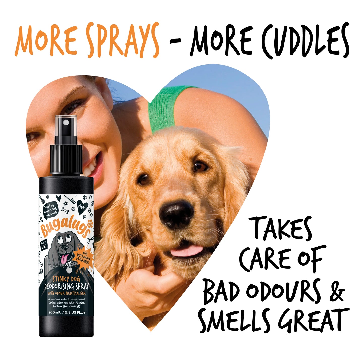 Bugalugs Stinky Dog Deodorising Spray 200ml