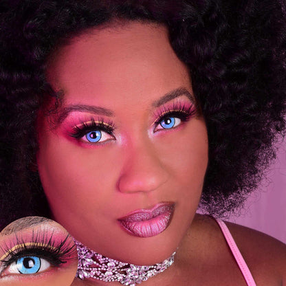Super Hero blue Contacts, Blue Halloween Contacts