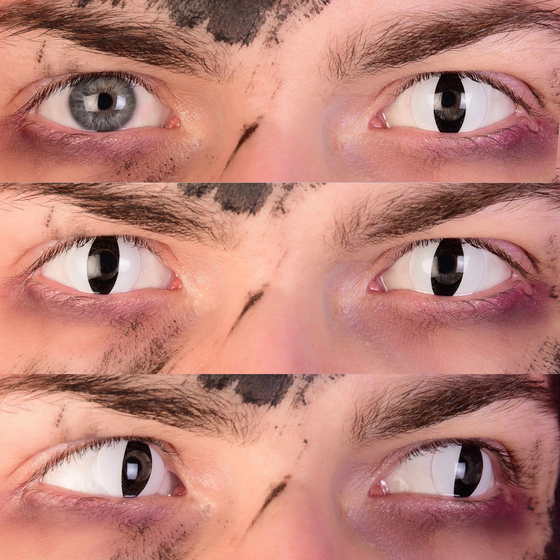 White Snake Eye Contact Lenses, White Cat Eye Contacts