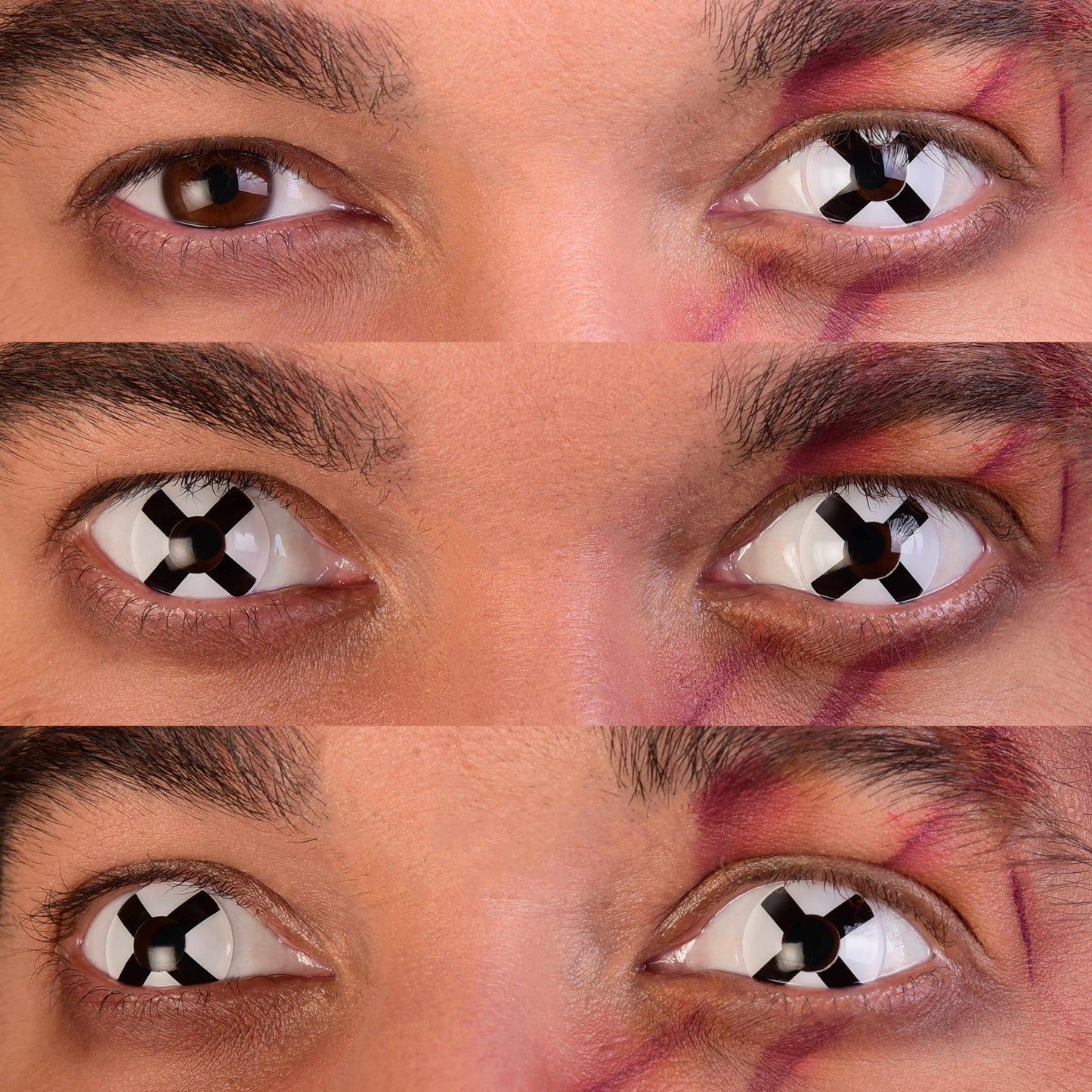 Black Cross Contact Lenses, Black X Contact Lenses
