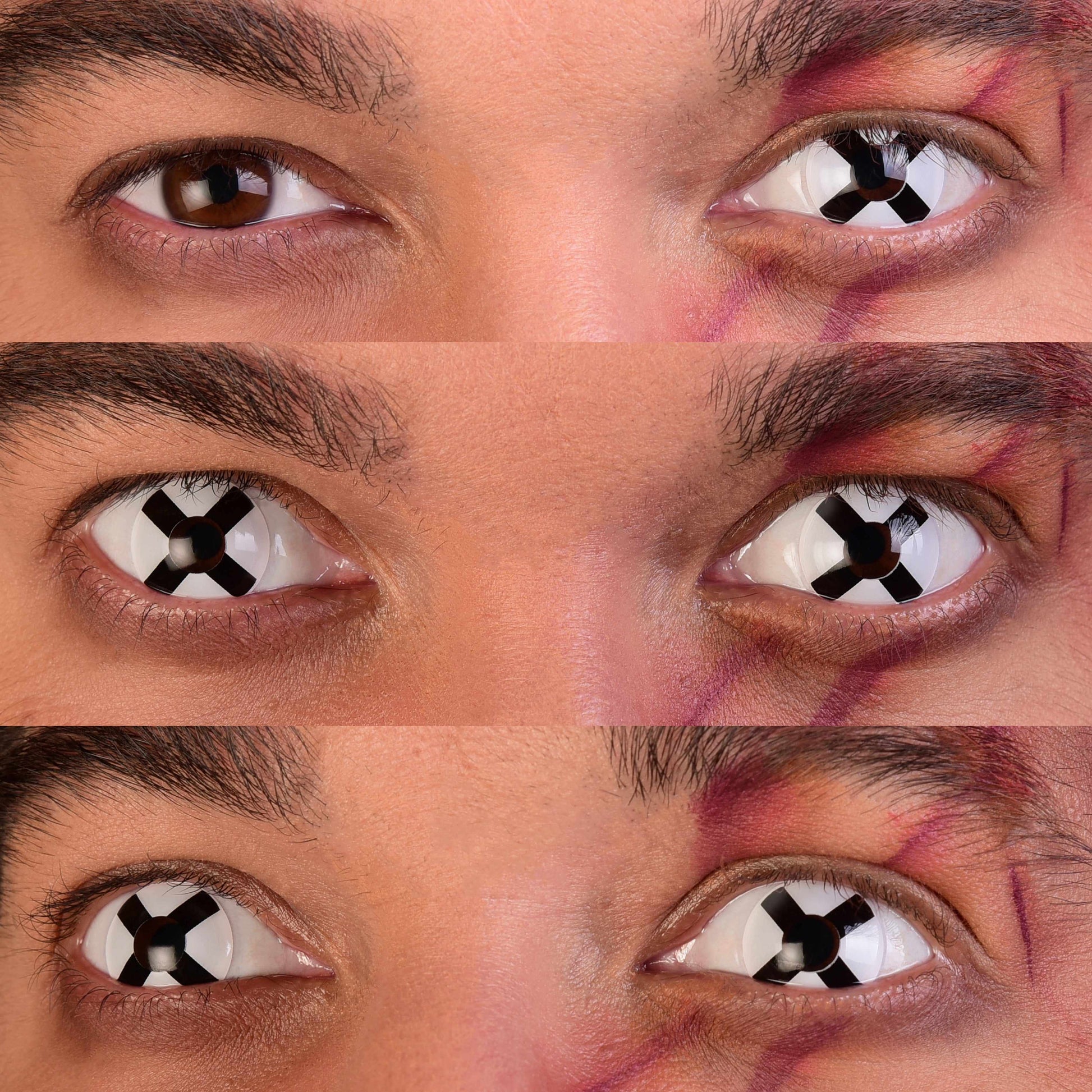 Black Cross Contact Lenses, Black X Contact Lenses