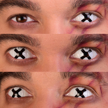 Black Cross Contact Lenses, Black X Contact Lenses