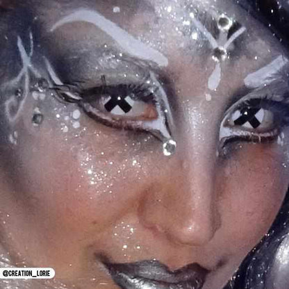 Black Cross Contact Lenses, Black X Contact Lenses