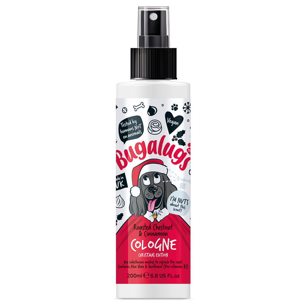 Bugalugs Christmas Dog Cologne (Roasted Chestnut & Cinnamon) 200ml