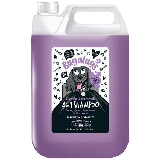 Bugalugs 4 In 1 (Lavender & Chamomile) Dog Shampoo 5 Litre