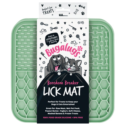 Bugalugs Lick Mat for Dogs & Cats (Green)