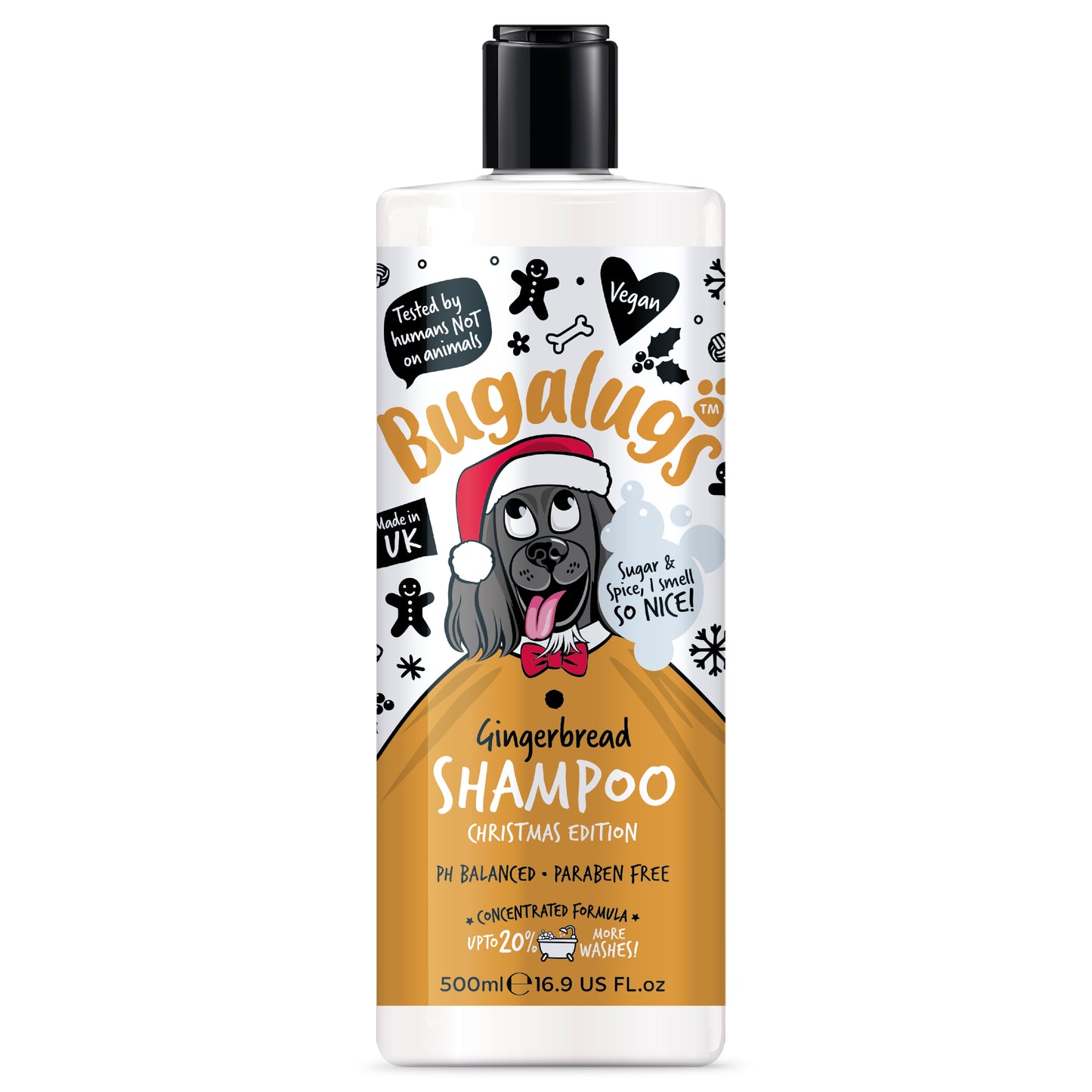 Bugalugs Gingerbread Dog Shampoo 500ml (Christmas Edition)