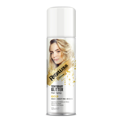 Rebellious Gold Digger Glitter Hair Spray 125ml