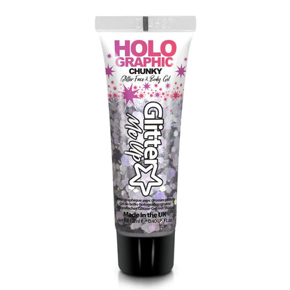 Glitter Me Up Holographic Chunky Glitter Gel Intergalactic 12ml