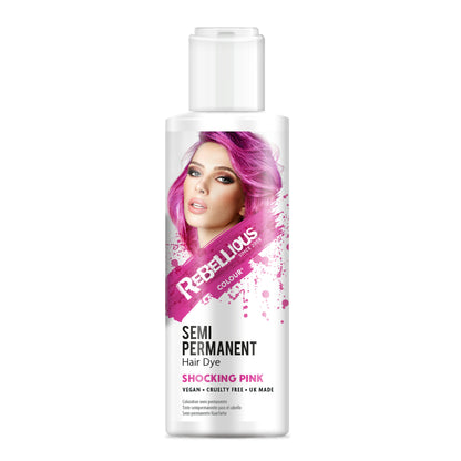 Rebellious Shocking Pink Semi-Permanent Hair Dye 100ml