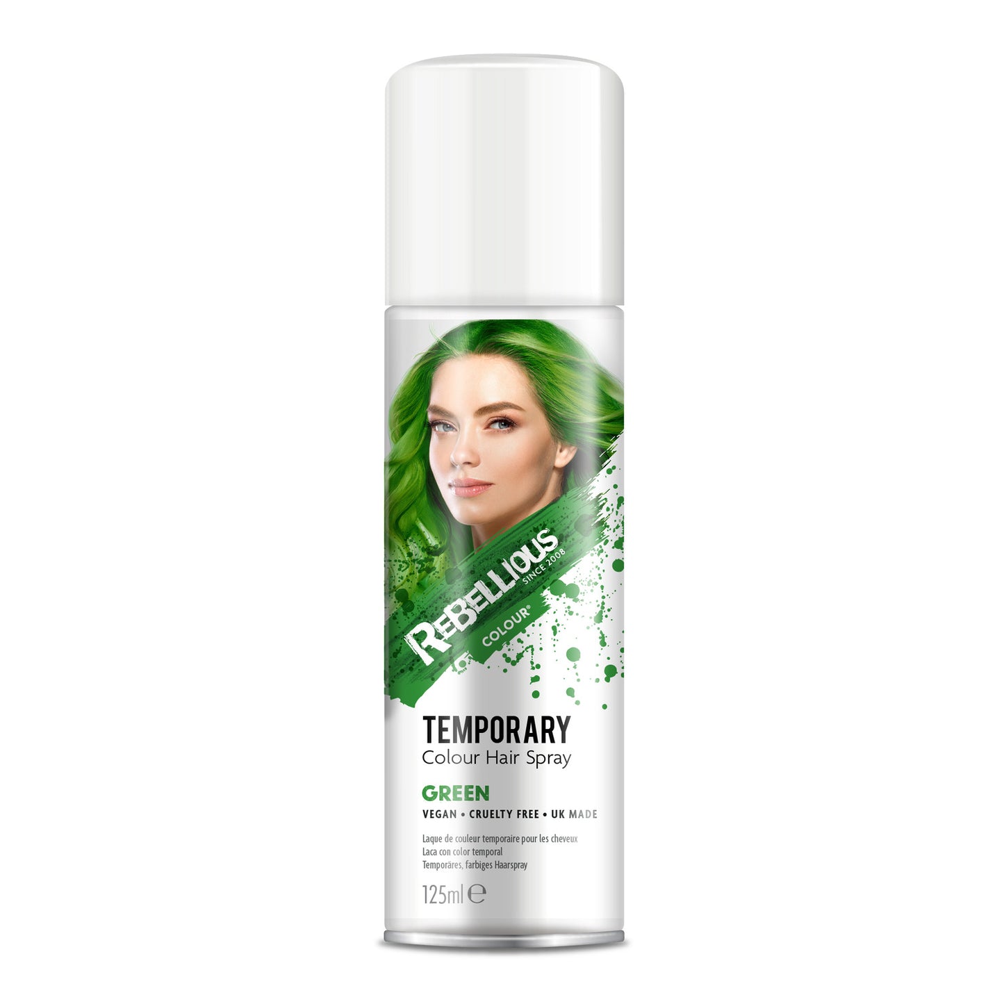 Rebellious Green Color Washable Hair Spray 125ml