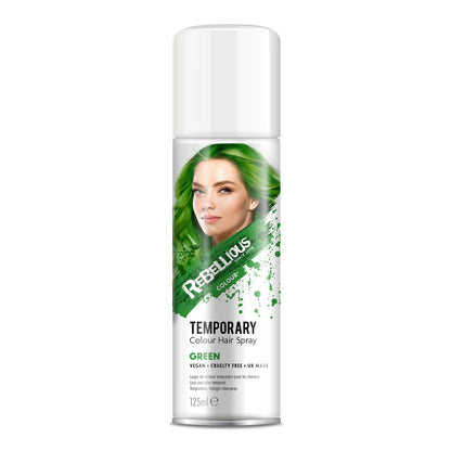Rebellious Green Color Washable Hair Spray 125ml