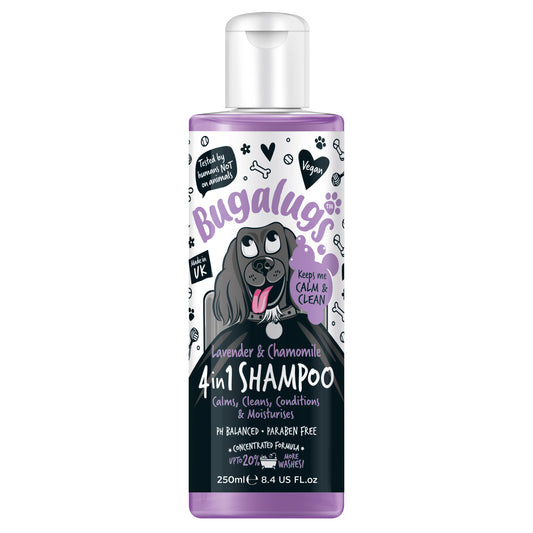 Bugalugs 4 In 1 (Lavender & Chamomile) Dog Shampoo 250ml