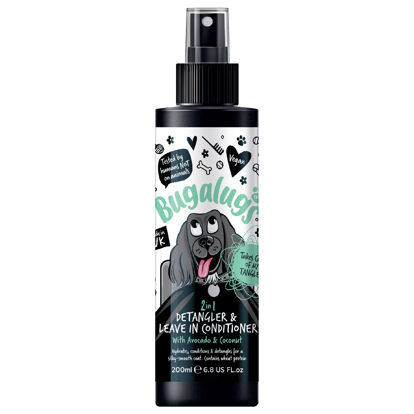 Bugalugs Tangle Tame Detangling & Conditioning Spray 200ml (Avocado & Coconut)