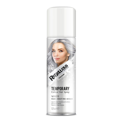 Rebellious White Color Washable Hair Spray 125ml