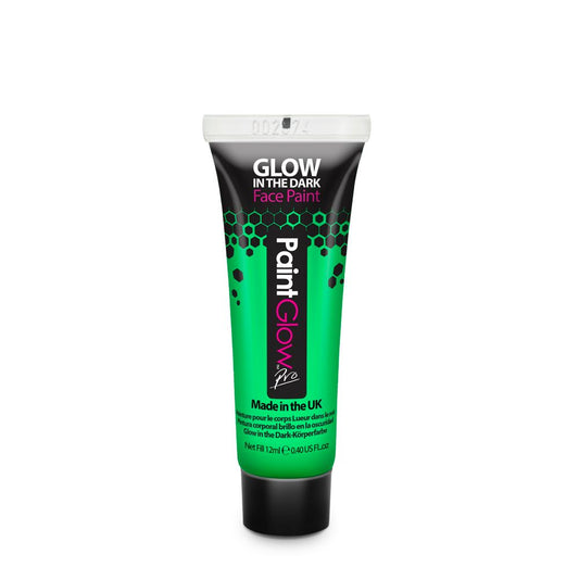 PaintGlow UV Glow In The Dark Face Paint Green 12ml