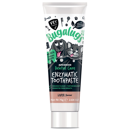 Bugalugs Advanced Dental Care Enzymatic Toothpaste (Liver Flavour) for Dogs & Cats