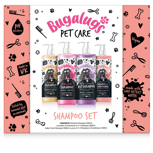 Bugalugs 500ml Shampoo Giftset (4 Pack)