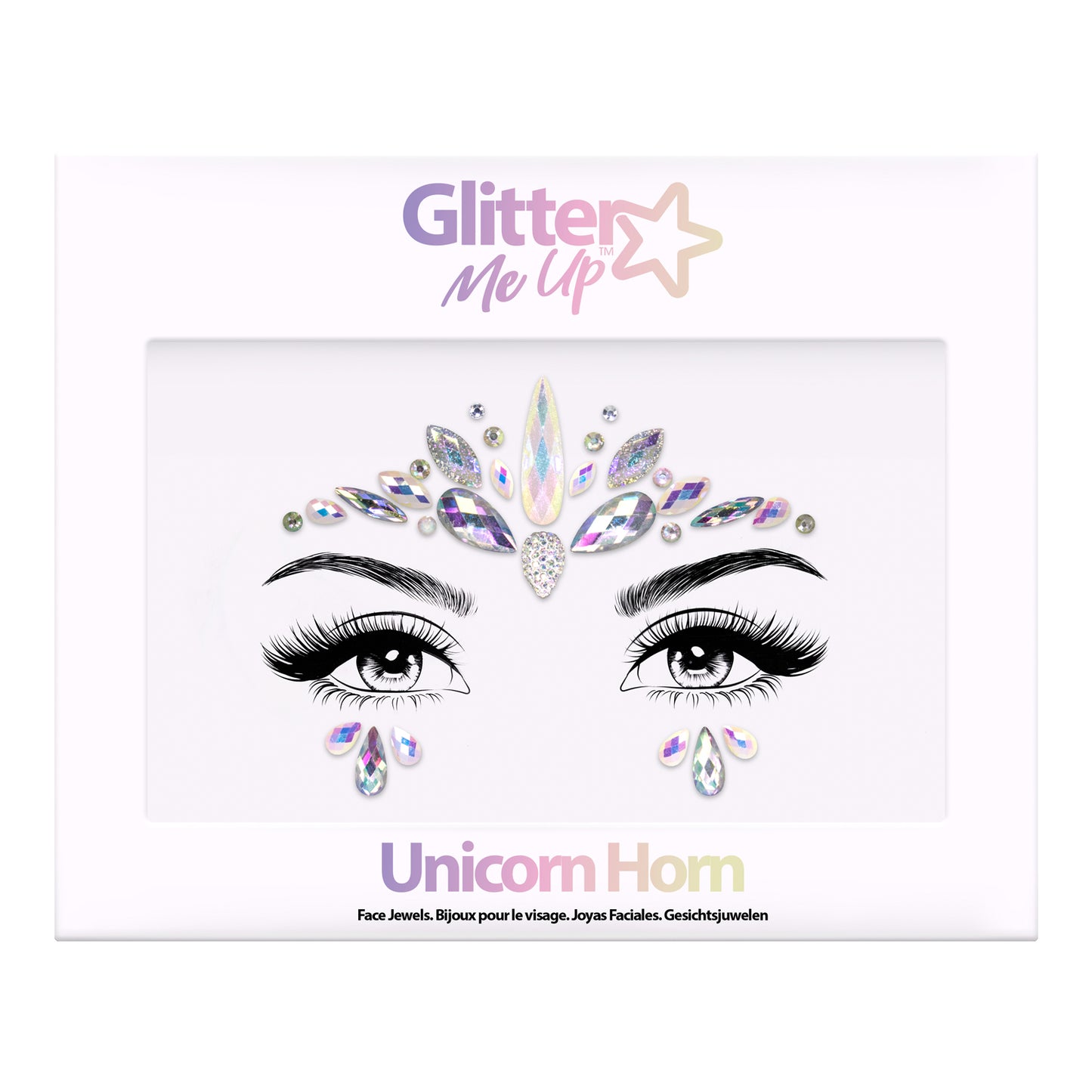 Glitter Me Up Face Jewels Unicorn Horn