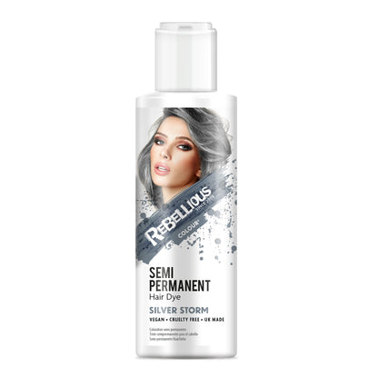 Rebellious Silver Storm Semi-Permanent Hair Dye 100ml