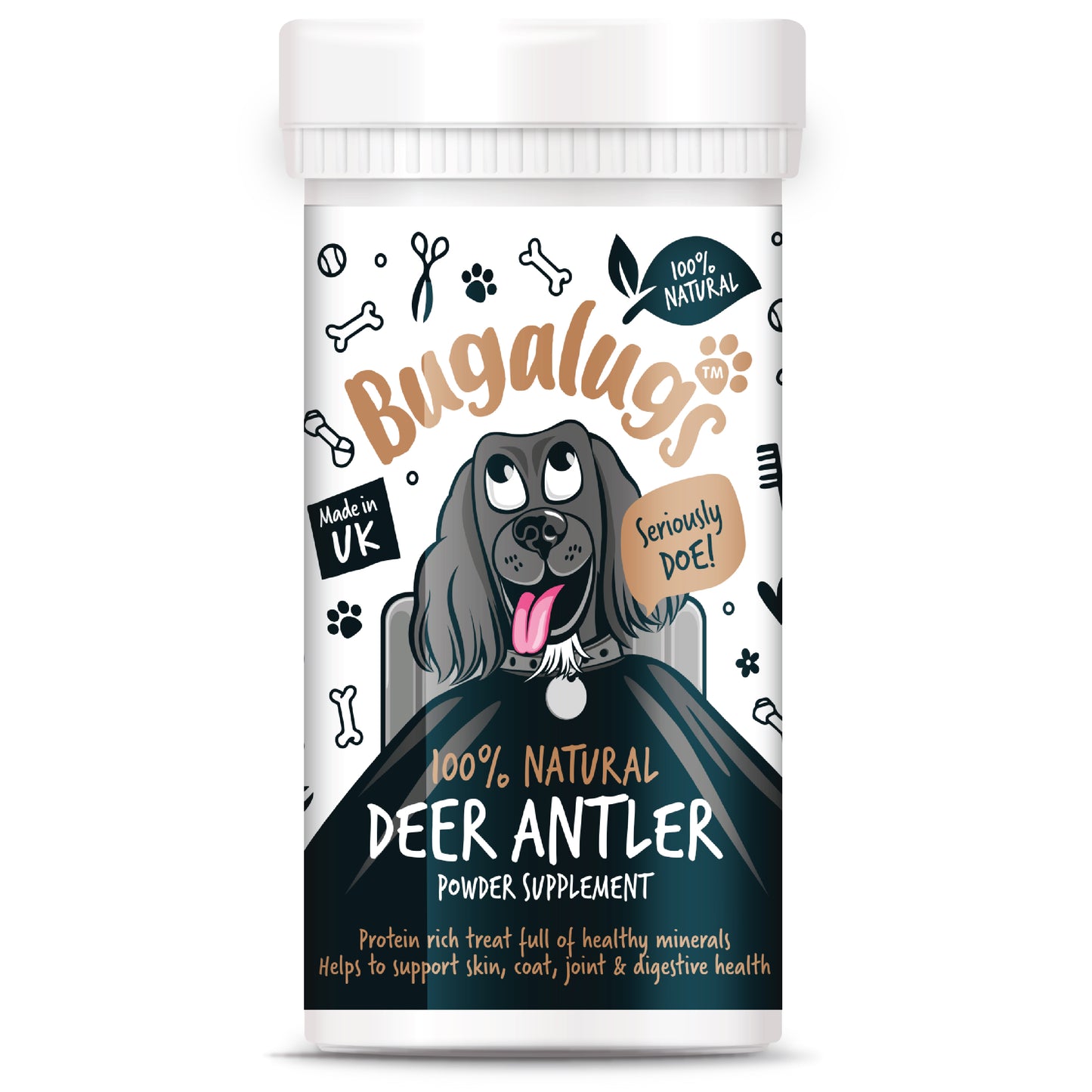 Bugalugs Deer Antler Powder 70g for Dogs