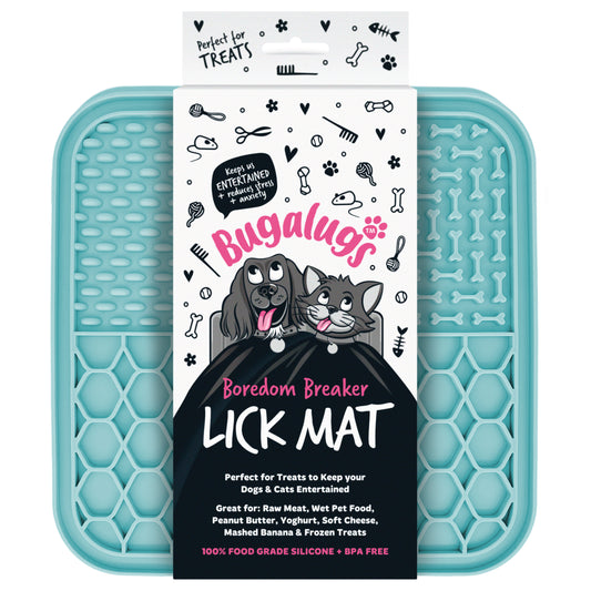 Bugalugs Lick Mat for Dogs & Cats (Blue)