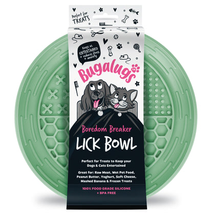 Bugalugs Lick Bowl for Dogs & Cats (Green)