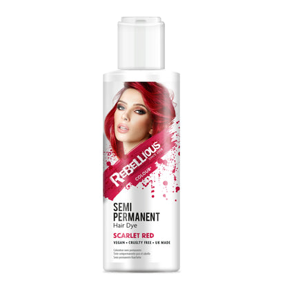 Rebellious Scarlet Red Semi-Permanent Hair Dye 100ml