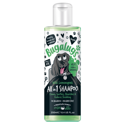 Bugalugs All in 1 (Wild Lemongrass) Dog Shampoo 250ml