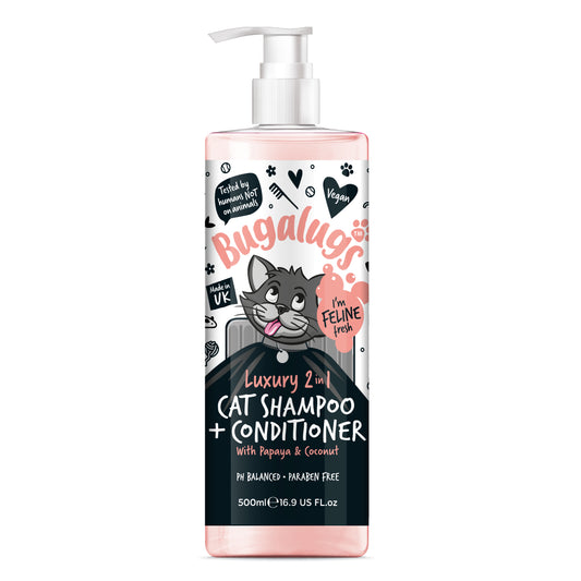 Bugalugs 2 in 1 Papaya & Coconut Cat Shampoo 500ml