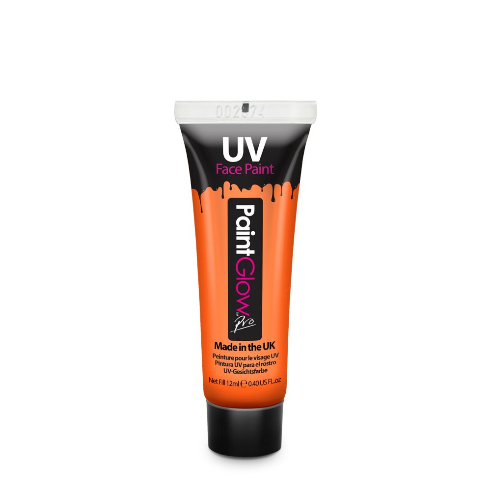 PaintGlow UV Face & Body Paint Orange 12ml