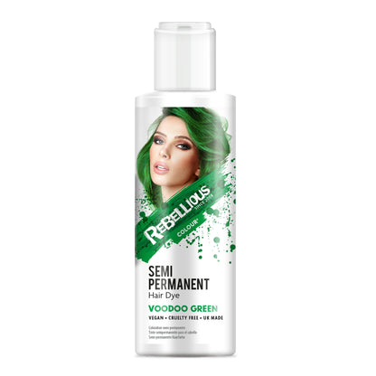 Rebellious Voodoo Green Semi-Permanent Hair Dye 100ml