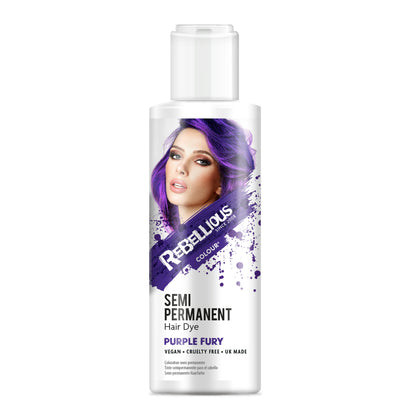 Rebellious Purple Fury Semi-Permanent Hair Dye 100ml