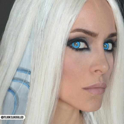 Blue Colored contact lenses, Halloween Cosplay, color contacts, krazy lens, fancy lens, circle lens.