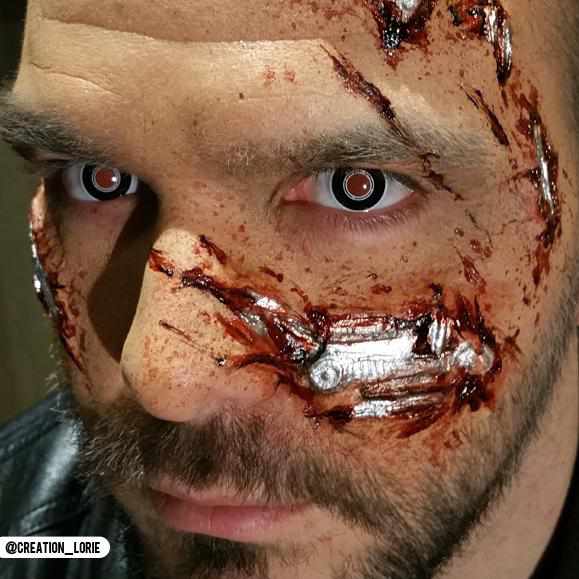 Grey, Red Colored contact lenses, Halloween Cosplay color contacts, krazy lens, circle lens